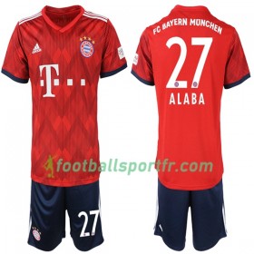 Tenue Bayern Munich Alaba 27 Enfant Domicile 2018-2019 Maillot de Foot